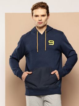 Alcis - Mens Navy Blue Kangaroo Pocket Hoodie