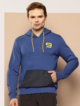Alcis - Mens Blue Kangaroo Pocket Hoodie