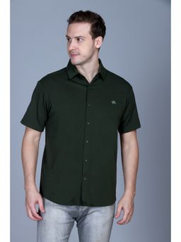 Parcel Yard - Men's Olive Casual Regular Fit Shirt