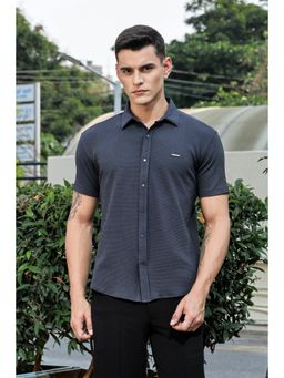 Parcel Yard - Mens Dark Grey Casual Shirt