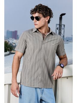 Parcel Yard - Mens Grey Casual Shirt