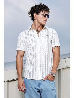 Parcel Yard - Mens White Casual Shirt