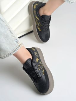 Shoetopia - Women Black Sneakers