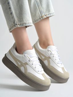 Shoetopia - Women Beige Sneakers