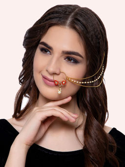 Anika's Creations - Anika's Creation Traditional Gold Plated Nose Ring