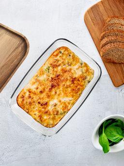 USHA SHRIRAM - Borosilicate Glass Wooden Lid Butter Dish