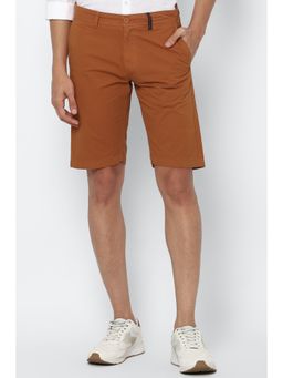 Allen Solly - Men Orange Solid Slim Fit Shorts