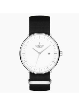Nordgreen - Philosopher 40mm Silver White Dial with Black Nylon Strap
