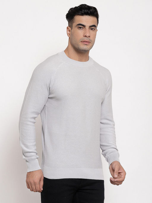 Peter England Round Neck Men's Black Crew Neck Sweater