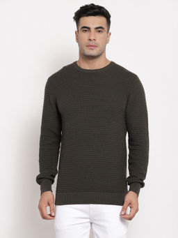 Red Tape - Mens Olive Sweater