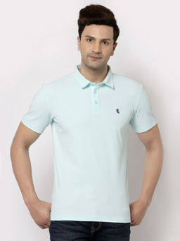 Red Tape - Men Aqua Polo Neck T-Shirt