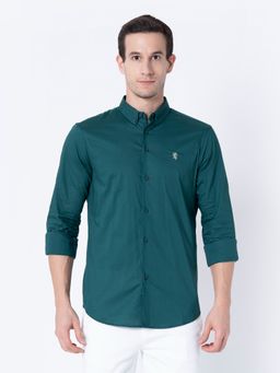 Red Tape - Men Dark Green Solid Shirts