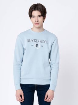 Red Tape - Mens Light Blue Printed Sweatshirt