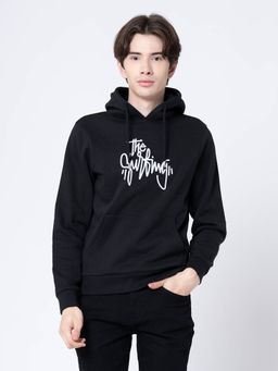 Red Tape - Mens Black Printed Hoodie
