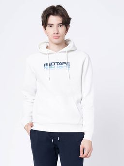 Red Tape - Mens Off White Graphic Print Hoodie