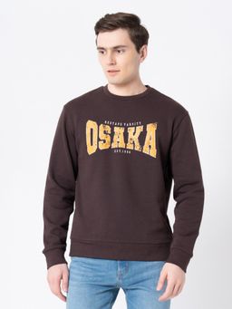 Red Tape - Men Brown Graphic Print Sweatshirt