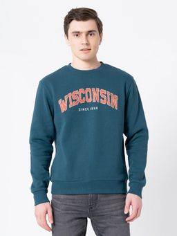 Red Tape - Men Teal Graphic Print Sweatshirt