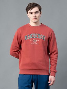 Red Tape - Men Rust Graphic Print Sweatshirt