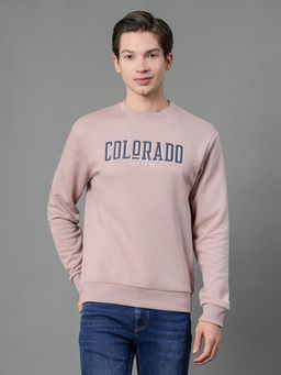Red Tape - Men Dusky Pink Graphic Print Sweatshirt