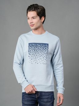 Red Tape - Men Light Blue Graphic Print Sweatshirt