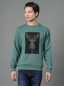 Red Tape - Men Slate Green Graphic Print Sweatshirt