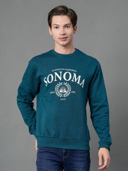 Red Tape - Men Teal Graphic Print Sweatshirt