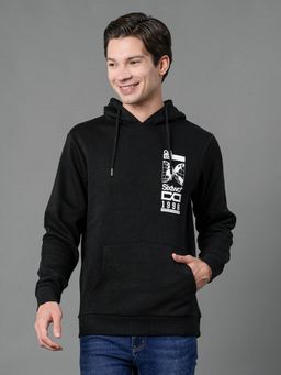 Red Tape - Men Black Graphic Print Hoodie