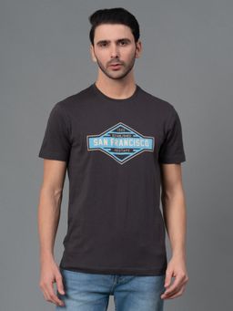 Red Tape - Space Grey Graphic Print Cotton Round Neck Mens T-shirt