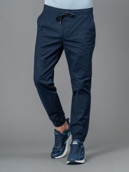 Red Tape - Navy Solid Cotton Spandex Men's Jogger