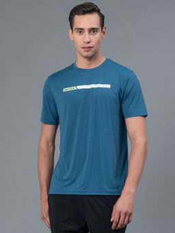 Red Tape - Teal Graphic Print Nylon Elastane Men T-Shirt
