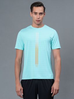 Red Tape - Aqua Graphic Print Nylon Elastane Men T-Shirt