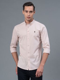 Red Tape - Dusky Pink Solid Pure Cotton Men Shirt