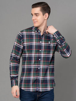 Red Tape - Multi-Color Checked Poly Cotton Mens Full Sleeve Shirt