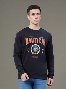 Red Tape - Mens Charcoal Grey Graphic Print Cotton Polyester Sweatshirt