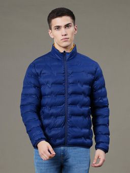 Red Tape - Mens Midnight Blue Solid Nylon Heatseal Technology Padded Jacket