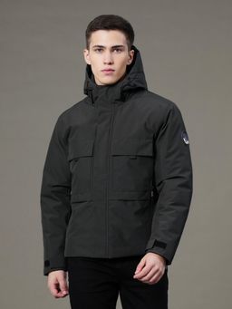 Red Tape - Mens Olive Solid Polyester Padded Jacket