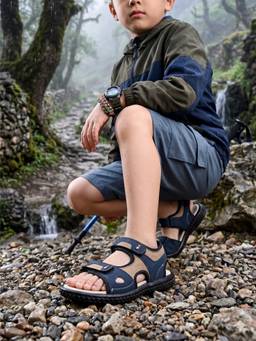 steprite - Boys Velcro Sandal - Navy Blue