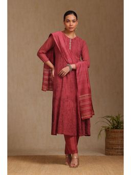 Soch - Womens Georgette Embroidered Kurta with Pant and Dupatta (Set of 3)