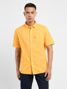 Levi's - Men's Mustard Solid Slim Fit Shirt