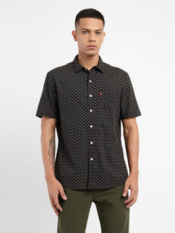 Levi's - Men's Black All Over Printed Slim Fit Shirt