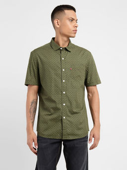 Levi's - Men's Green Floral Print Slim Fit Shirt