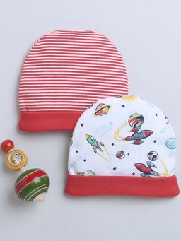 Bumzee - Boys Round Multi-Color Cap (Pack of 2)
