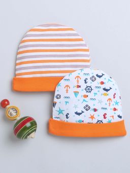 Bumzee - Boys Round Multi-Color Cap (Pack of 2)