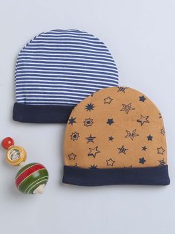 Bumzee - Boys Round Multi-Color Cap (Pack of 2)