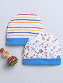 Bumzee - Boys Round Multi-Color Cap (Pack of 2)