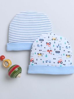 Bumzee - Boys Round Multi-Color Cap (Pack of 2)