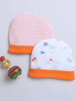 Bumzee - Boys Round Multi-Color Cap (Pack of 2)