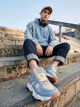 Off Limits - Men Beige Lace Up Running and Gym Shoe