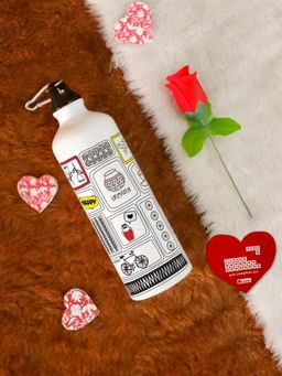 Indigifts - Couple Gift Hamper for Girlfriend Water Bottle Greeting Card Multicolor