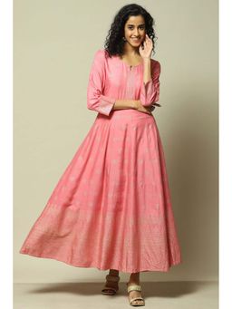 Rangriti - Pink Printed Maxi Dress